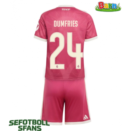Real Madrid Denzel Dumfries #24 Tredjeställ Barn 2026-27 Kortärmad (+ Korta byxor)